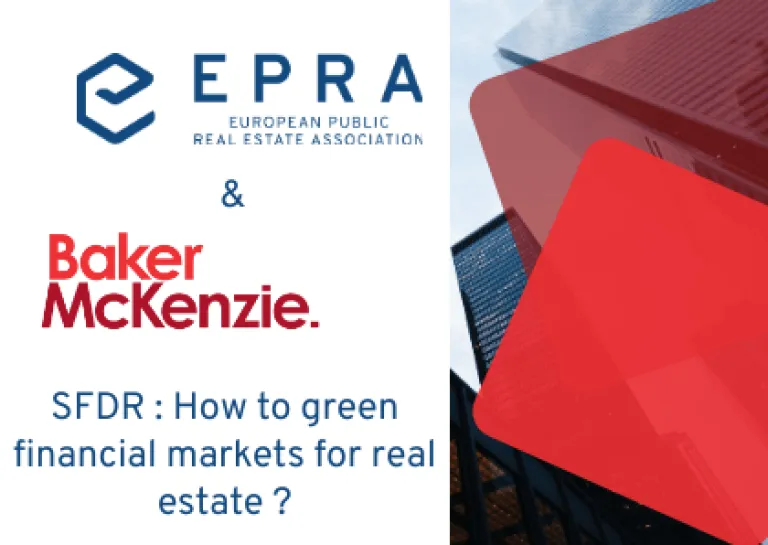 EPRA & Baker Mackenzie Webinar - SFDR : How to green financial markets for real estate ?