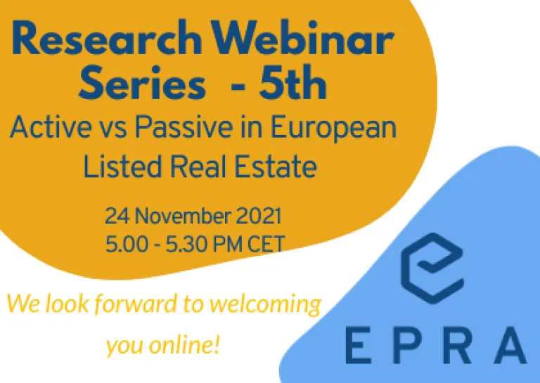 EPRA Research Webinar Series - 5th Webinar