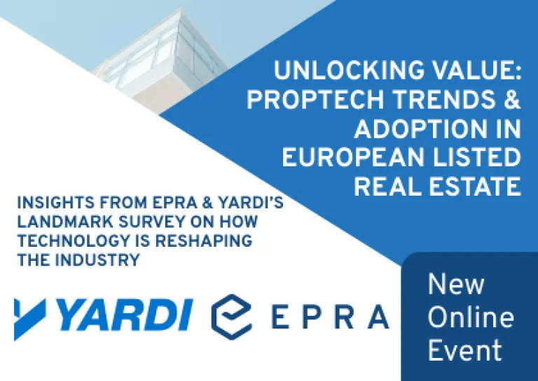 EPRA and Yardi webinar: ''Unlocking value: Proptech trends & adoption in European Listed Real Estate''